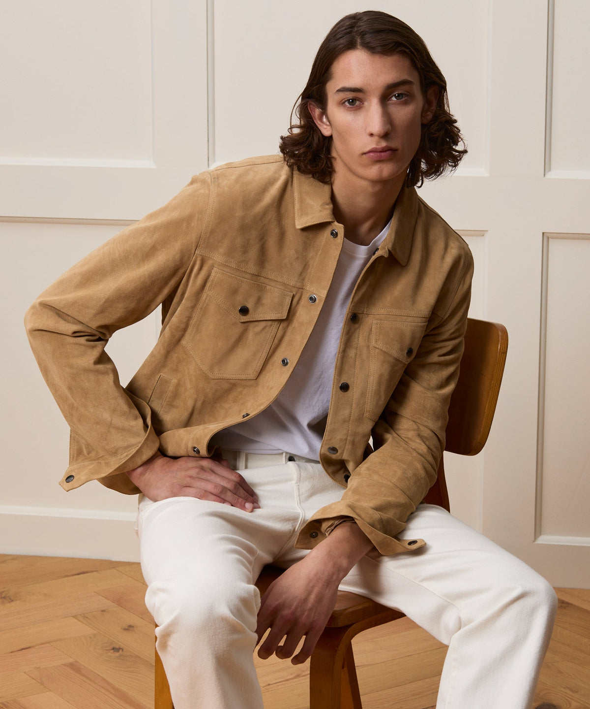 Todd Snyder Italian Suede Dylan Jacket - Cappuccino