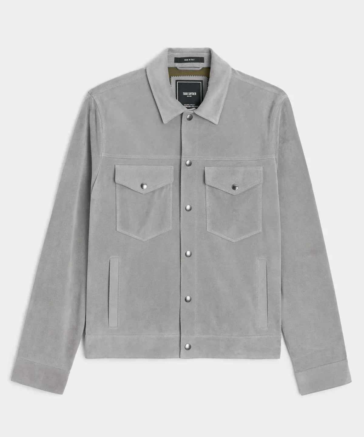 Todd Snyder Italian Suede Dylan Jacket - Light Grey