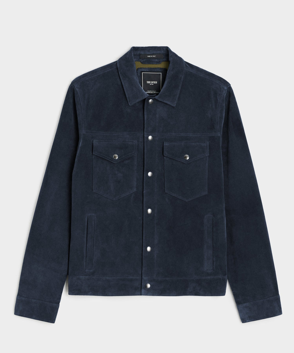 Todd Snyder Italian Suede Dylan Jacket - Navy
