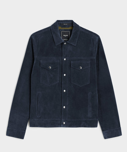 Todd Snyder Italian Suede Dylan Jacket - Navy