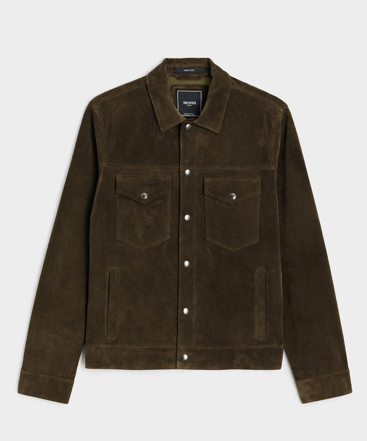 Todd Snyder Italian Suede Dylan Jacket - Olive