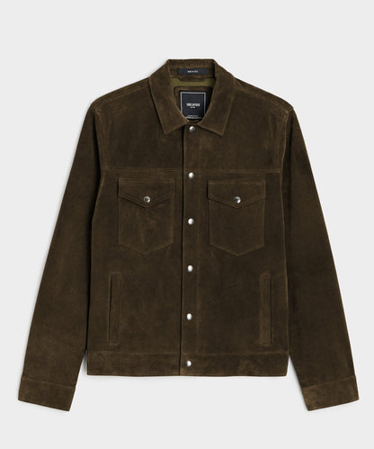 Todd Snyder Italian Suede Dylan Jacket - Olive