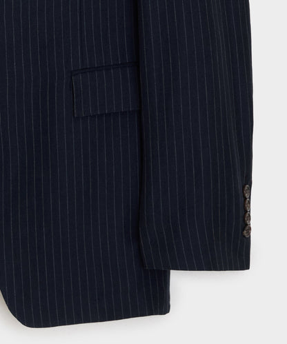 Todd Snyder Italian Cotton-Linen Pinstripe Sutton Jacket - Navy