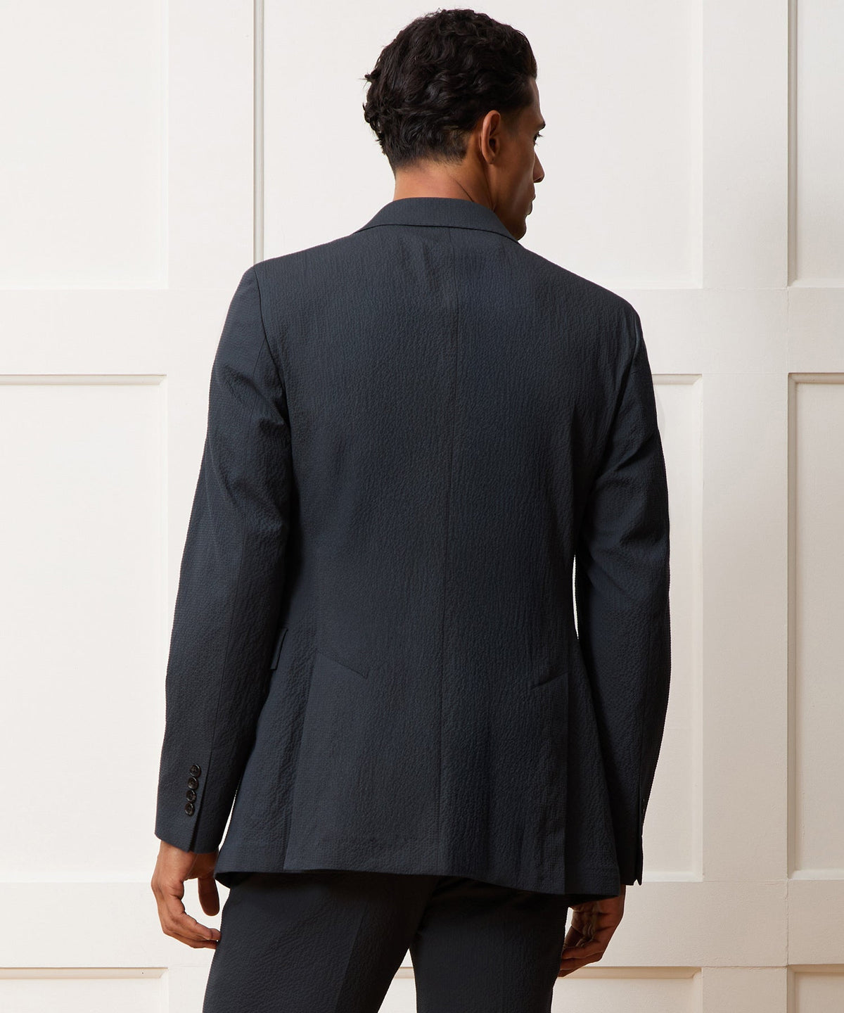 Todd Snyder Italian Seersucker Sutton Jacket - Obsidian
