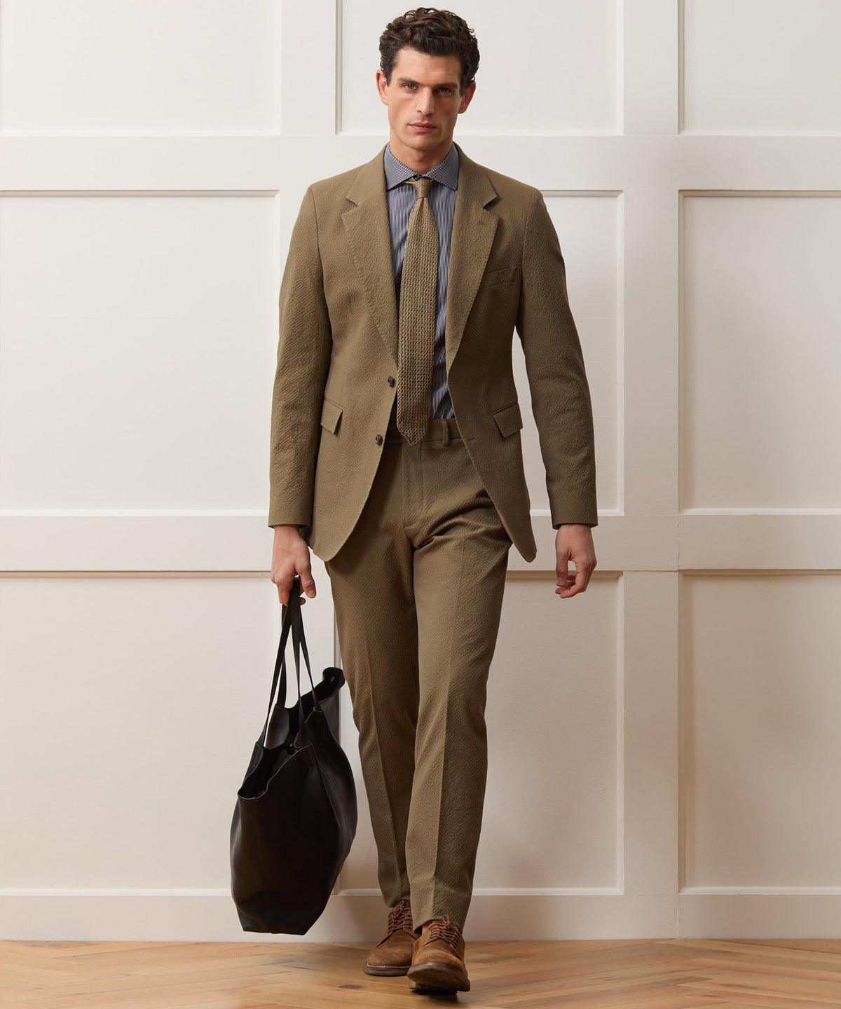 Todd Snyder Italian Seersucker Sutton Trouser - Tan