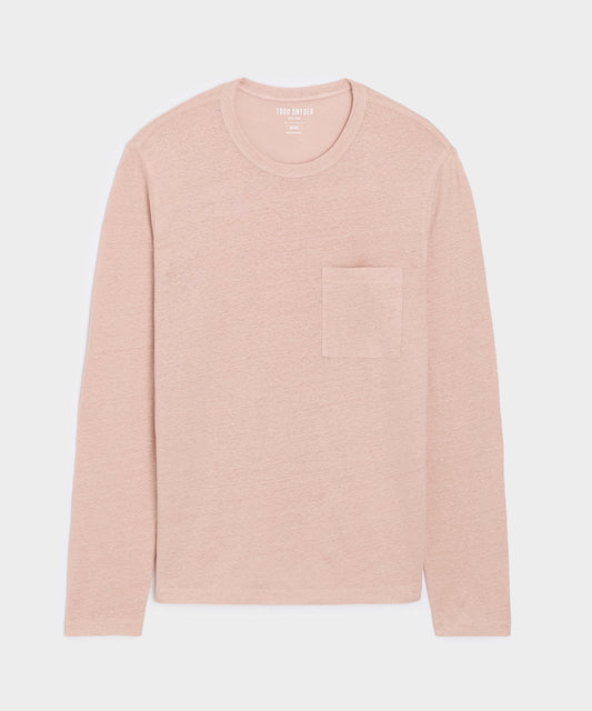 Todd Snyder Linen Jersey Tee - Dianthus