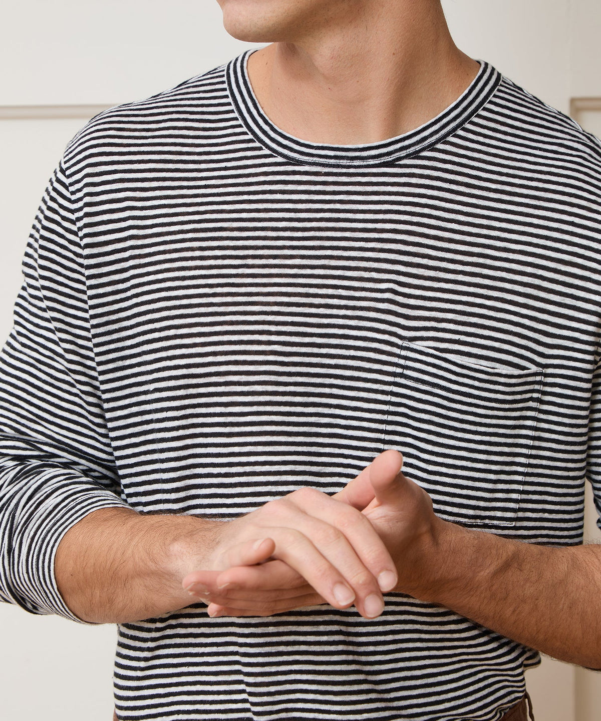 Todd Snyder Linen Jersey Tee - Captain Navy