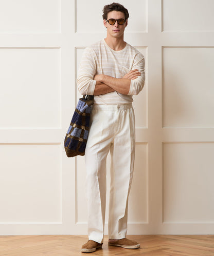 Todd Snyder Linen Jersey Tee - Eggshell