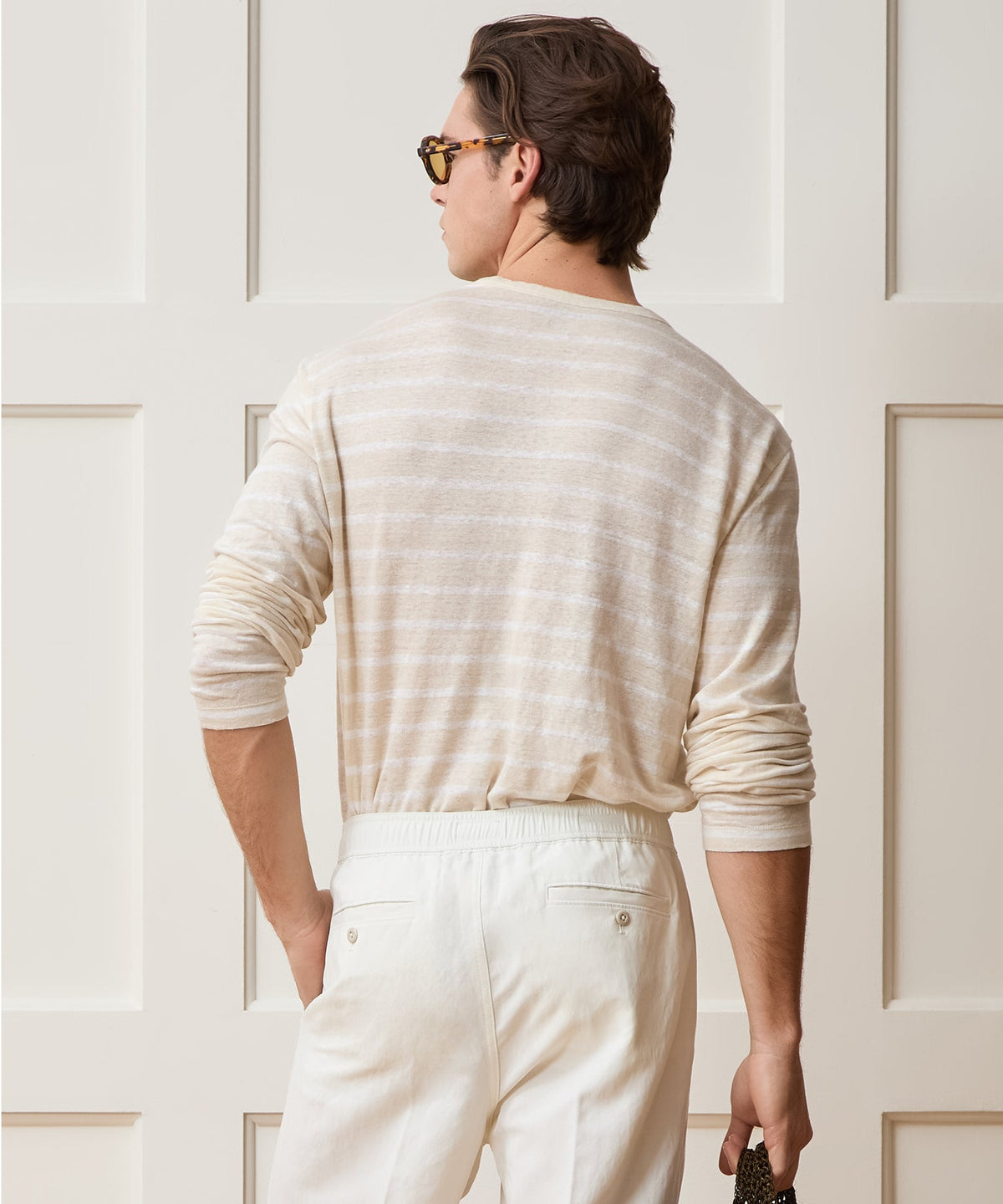 Todd Snyder Linen Jersey Tee - Eggshell