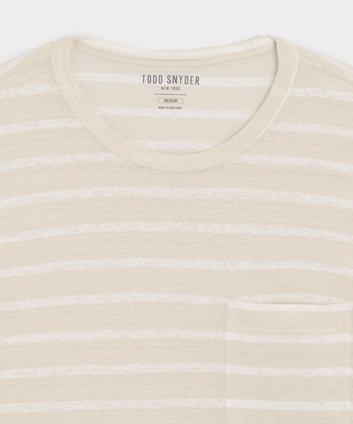 Todd Snyder Linen Jersey Tee - Eggshell