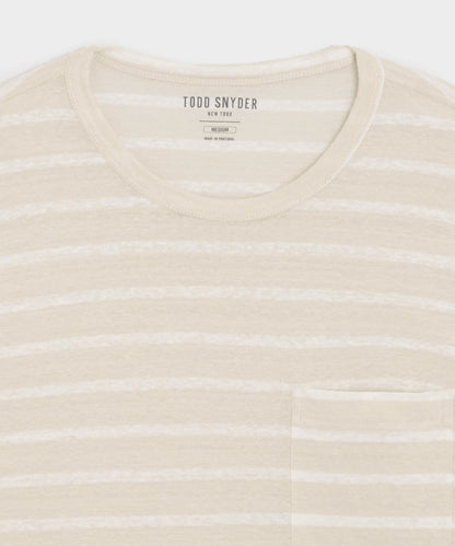 Todd Snyder Linen Jersey Tee - Eggshell