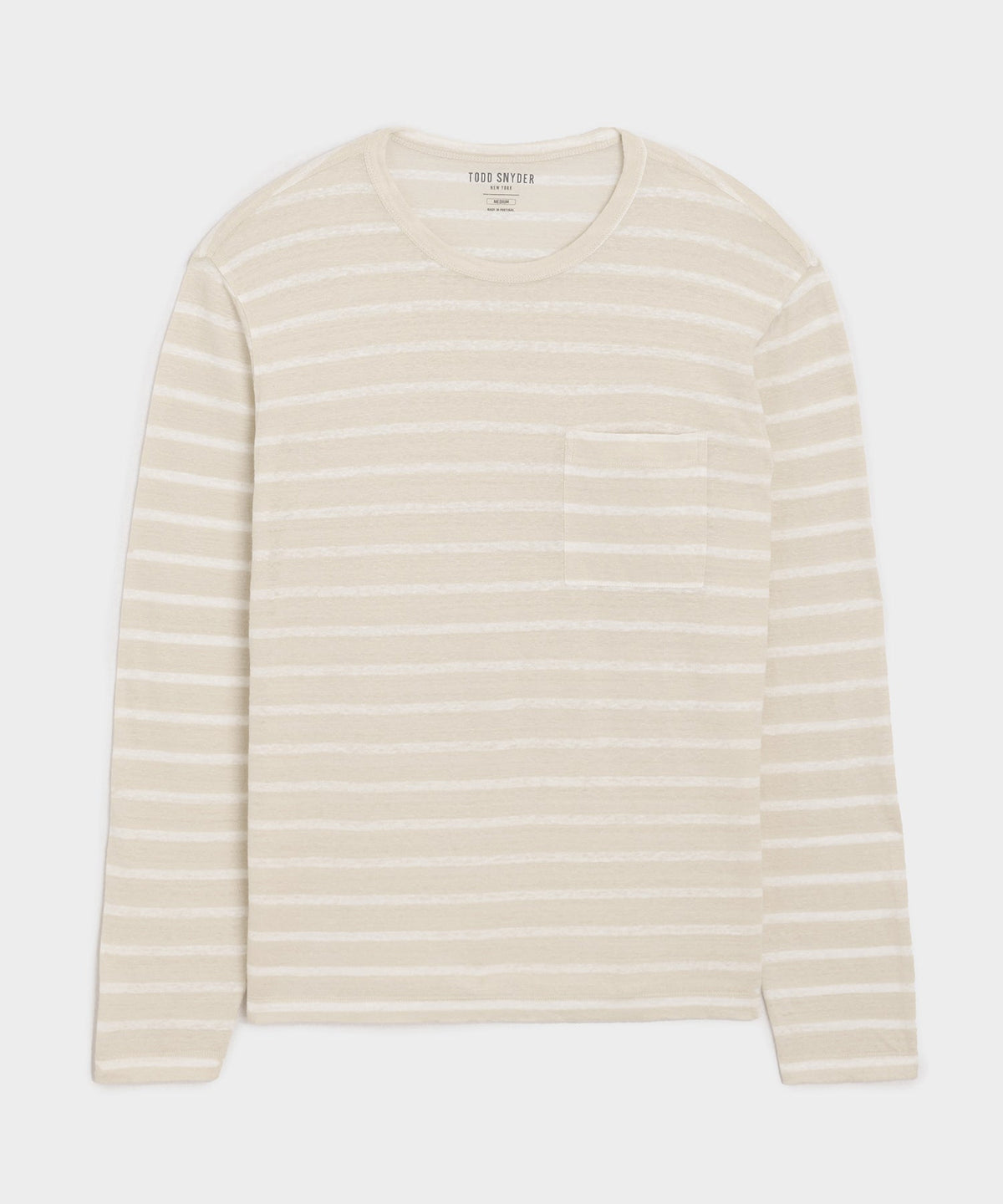 Todd Snyder Linen Jersey Tee - Eggshell