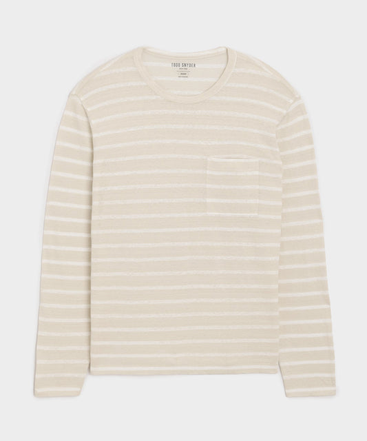 Todd Snyder Linen Jersey Tee - Eggshell