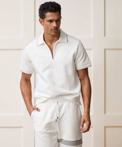 Todd Snyder Foundation Quarter-Zip Polo - Bisque