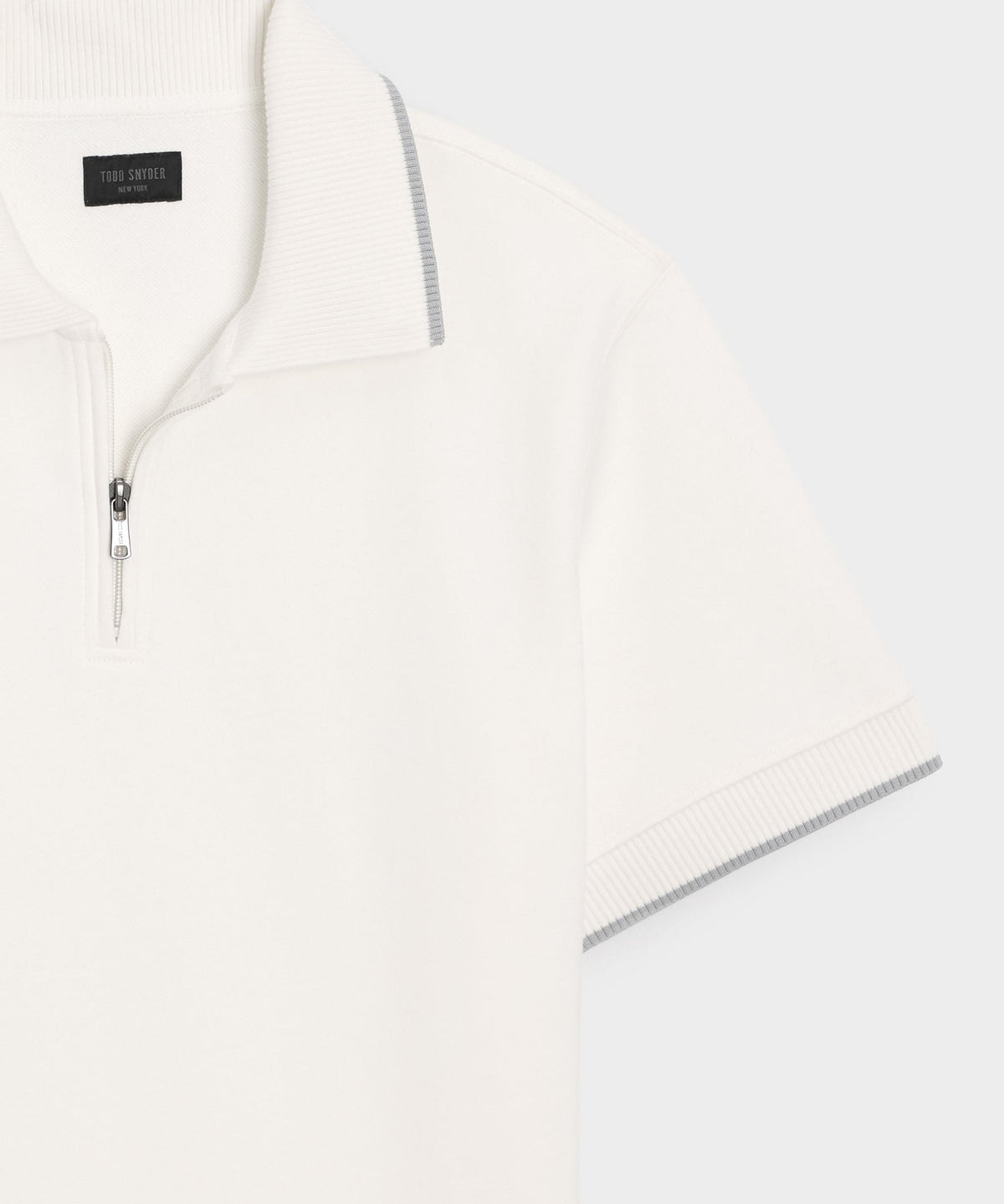 Todd Snyder Foundation Quarter-Zip Polo - Bisque