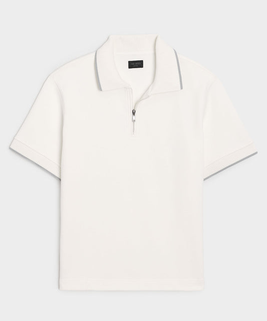 Todd Snyder Foundation Quarter-Zip Polo - Bisque