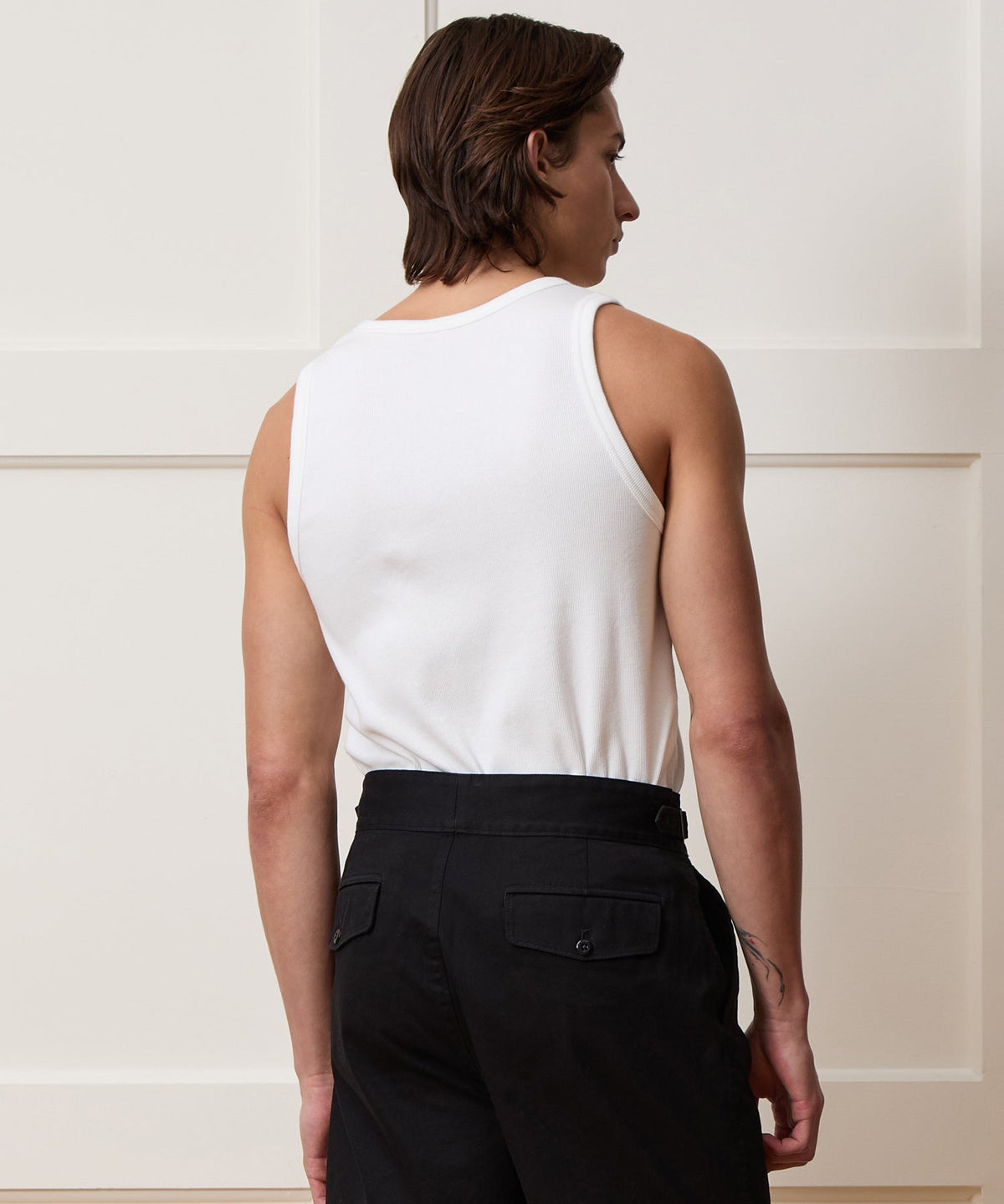 Todd Snyder Cotton Ribbed Tank - White