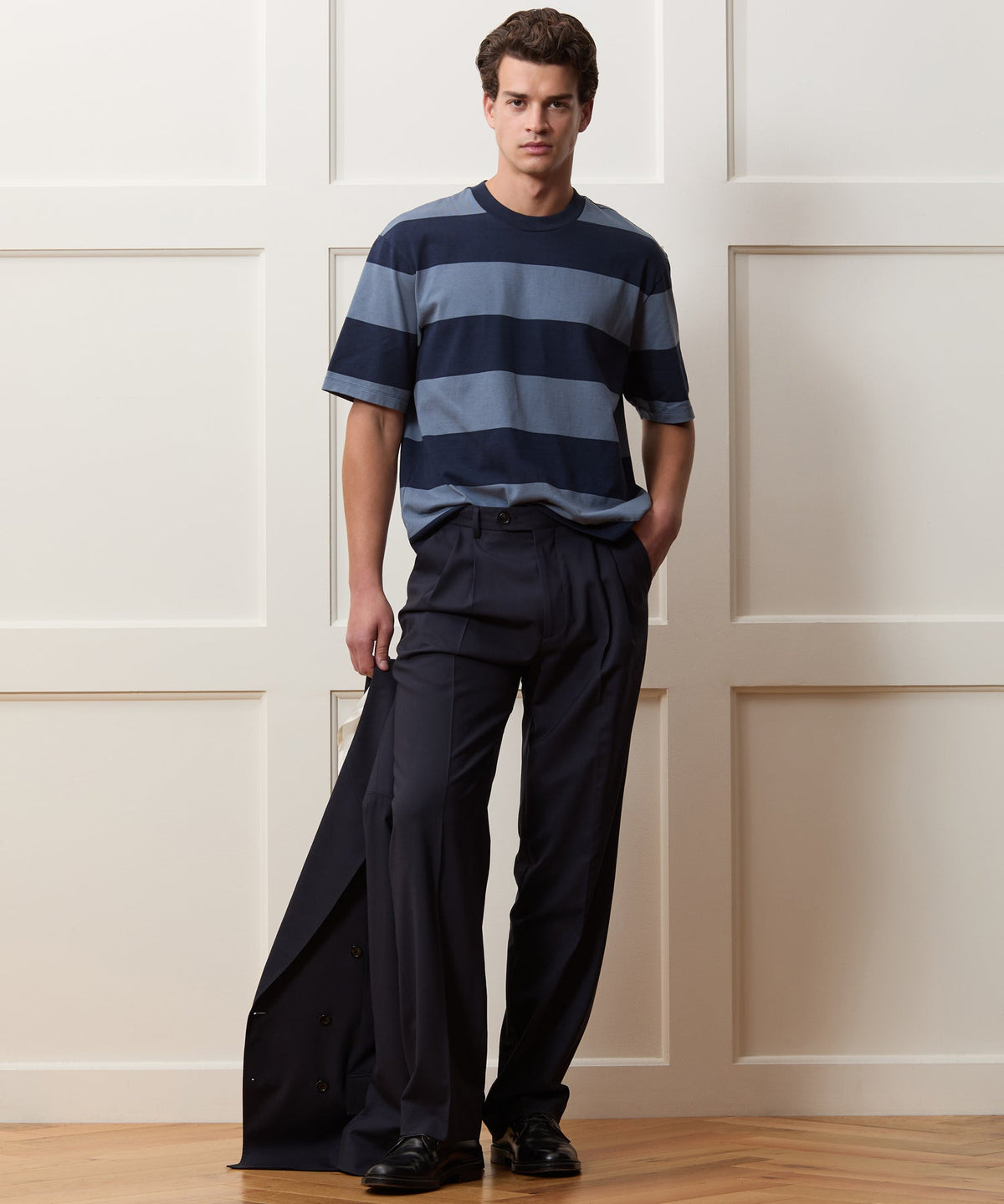 Todd Snyder Boxy Jersey Rugby Tee - Deep Springs