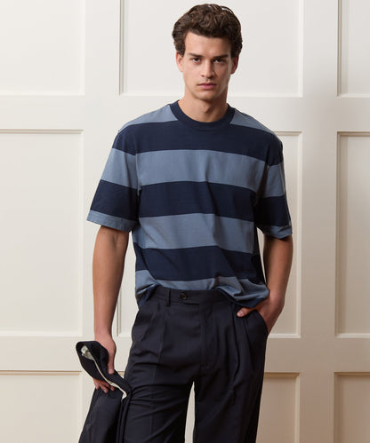 Todd Snyder Boxy Jersey Rugby Tee - Deep Springs