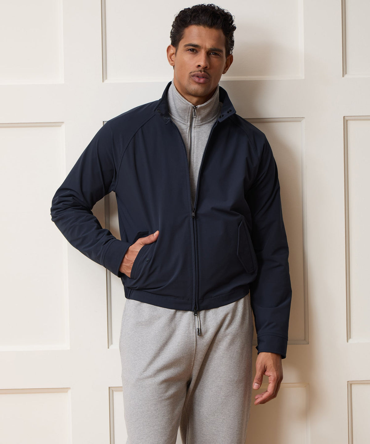Todd Snyder Nylon Harrington Jacket - Classic Navy