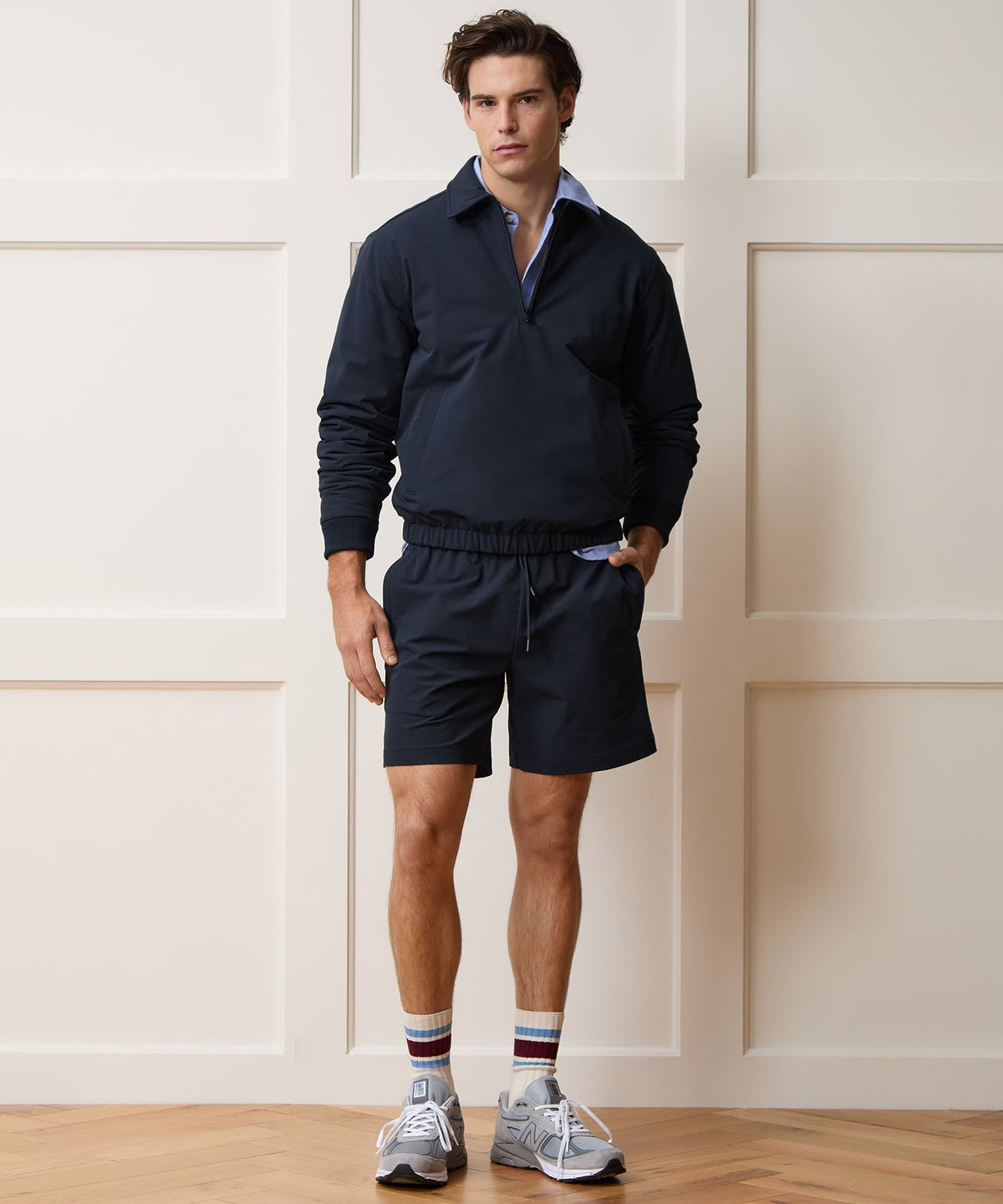Todd Snyder Nylon Quarter-Zip Jacket - Navy