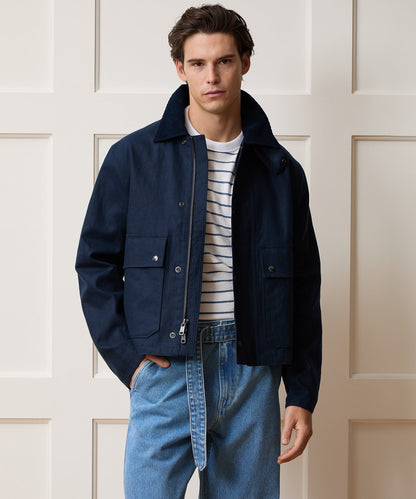 Todd Snyder Bonded Linen Stable Jacket - Navy