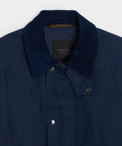 Todd Snyder Bonded Linen Stable Jacket - Navy