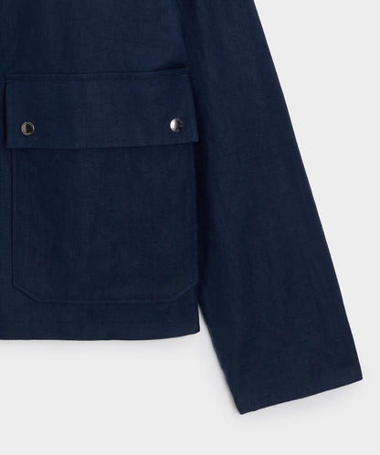 Todd Snyder Bonded Linen Stable Jacket - Navy