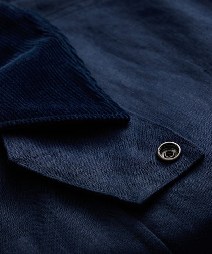 Todd Snyder Bonded Linen Stable Jacket - Navy