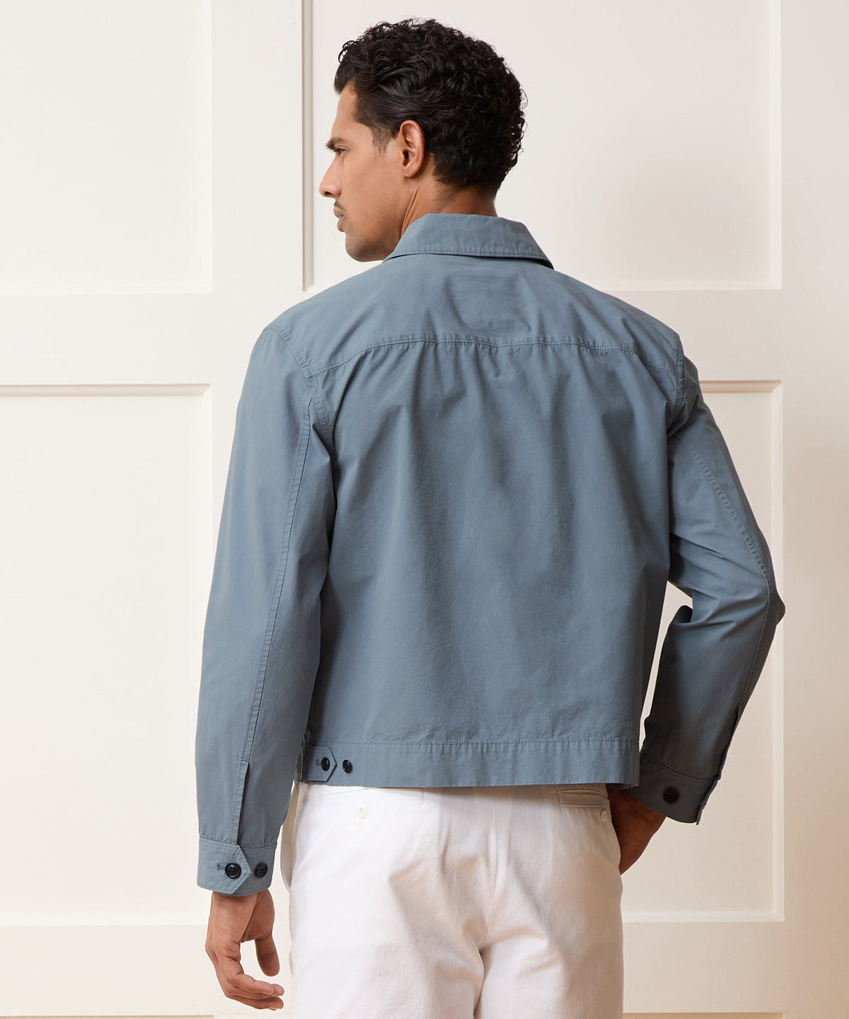 Todd Snyder Garment-Dyed Poplin Jacket - Blue