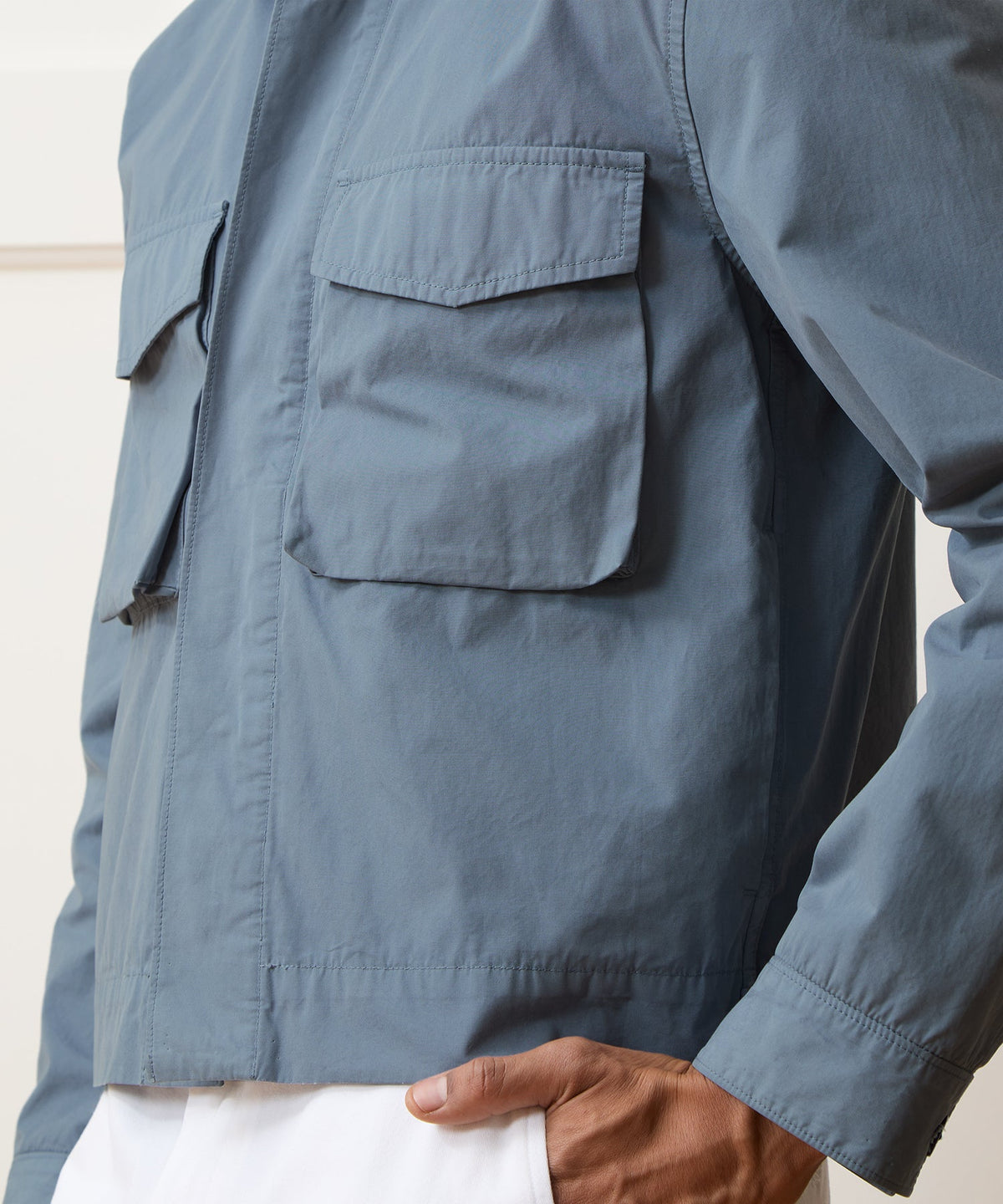 Todd Snyder Garment-Dyed Poplin Jacket - Blue