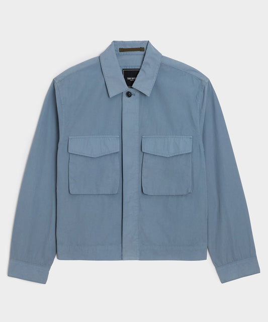 Todd Snyder Garment-Dyed Poplin Jacket - Blue