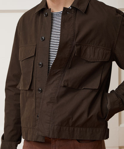 Todd Snyder Garment-Dyed Poplin Jacket - Dark Mocha