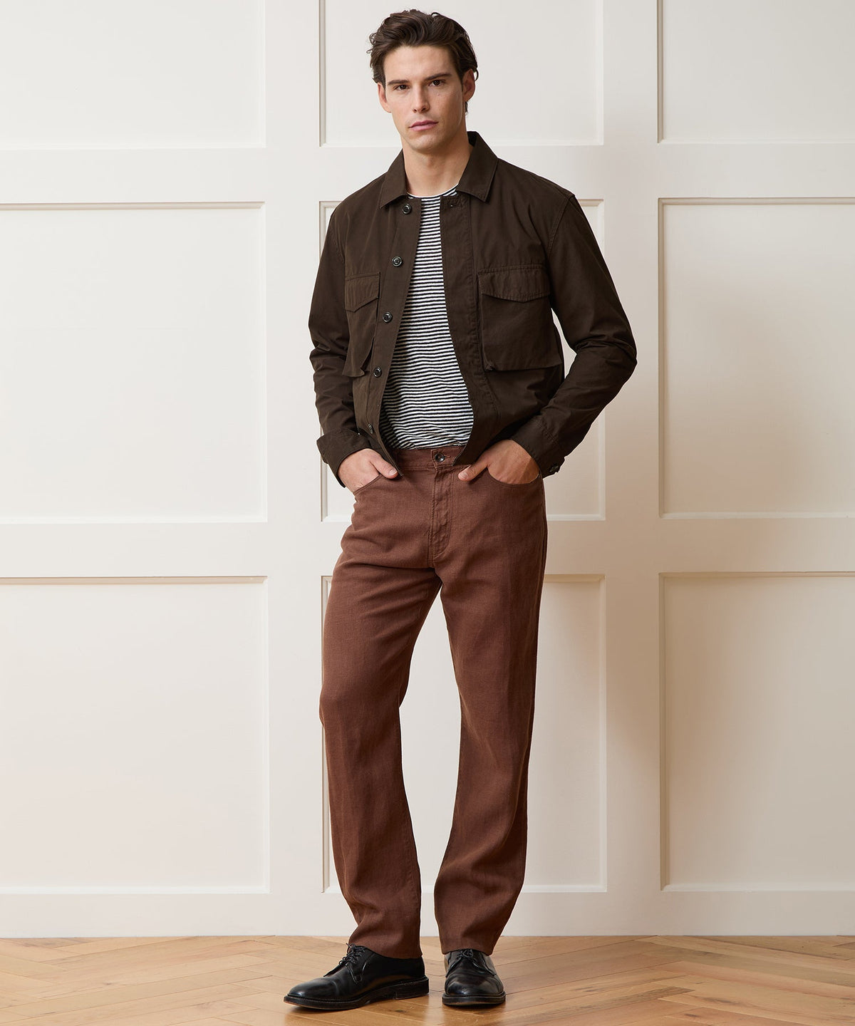 Todd Snyder Garment-Dyed Poplin Jacket - Dark Mocha