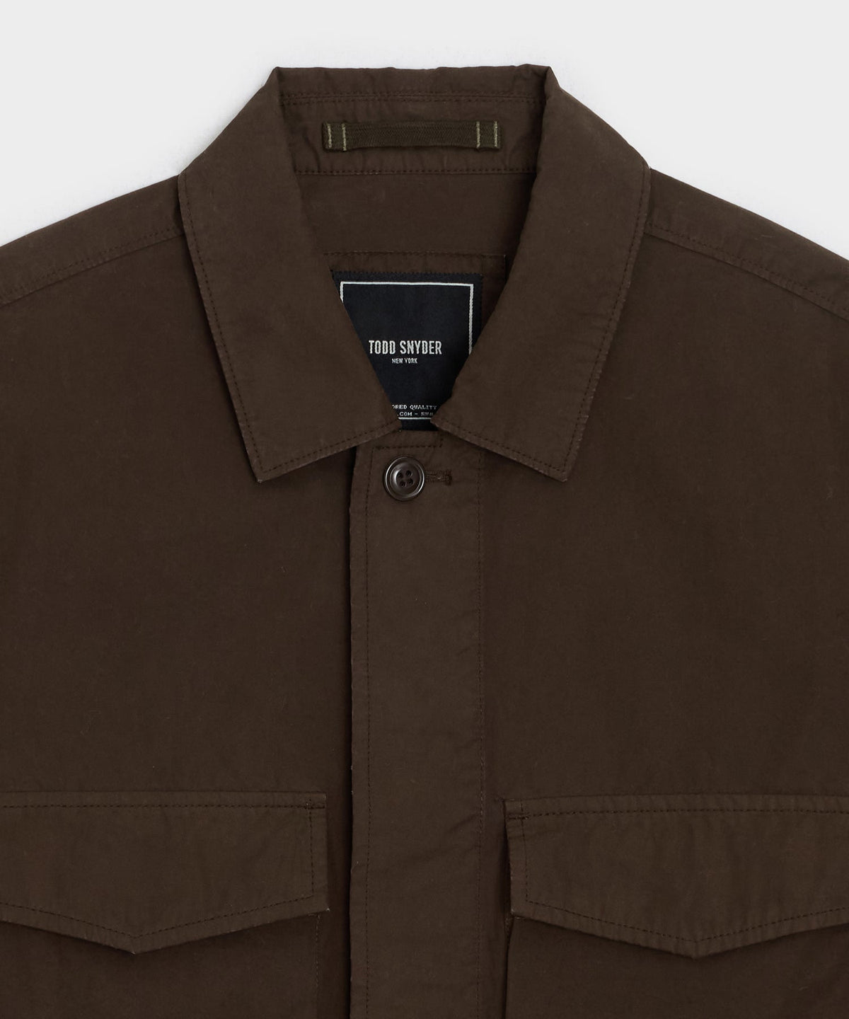 Todd Snyder Garment-Dyed Poplin Jacket - Dark Mocha
