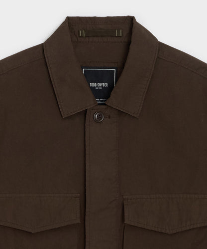 Todd Snyder Garment-Dyed Poplin Jacket - Dark Mocha