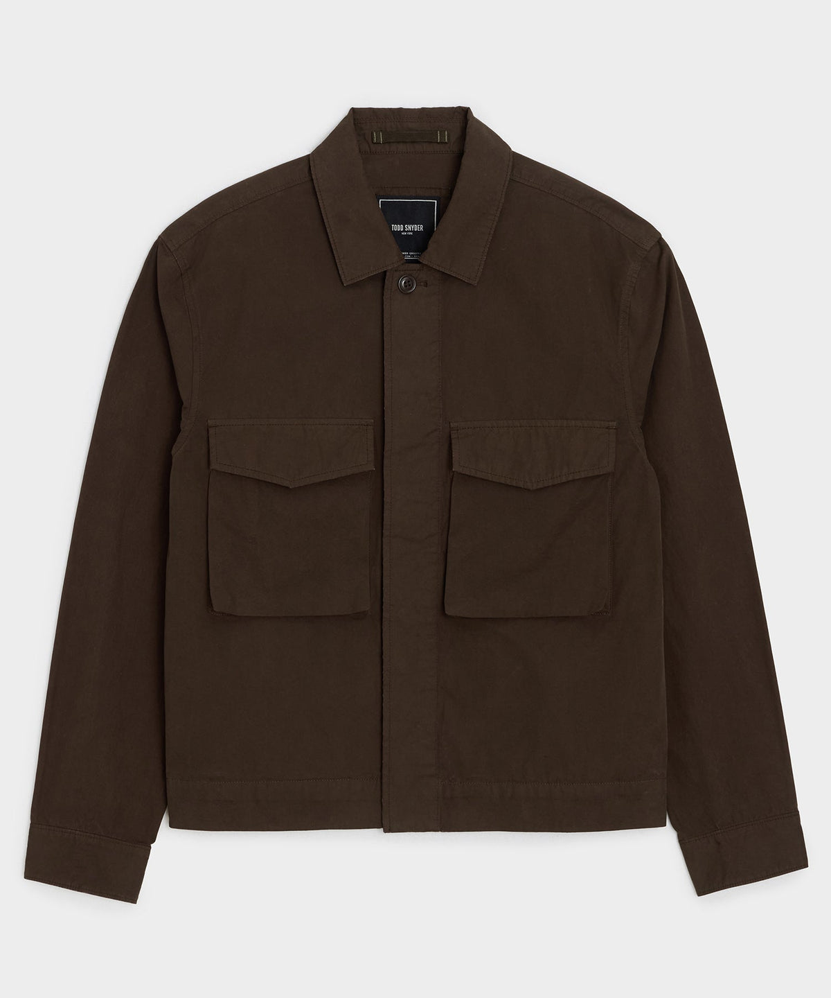 Todd Snyder Garment-Dyed Poplin Jacket - Dark Mocha