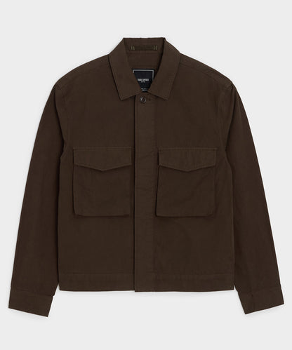 Todd Snyder Garment-Dyed Poplin Jacket - Dark Mocha