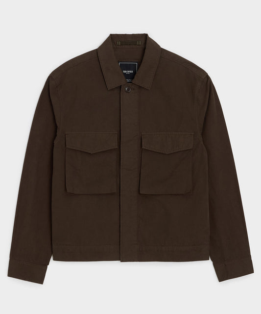 Todd Snyder Garment-Dyed Poplin Jacket - Dark Mocha