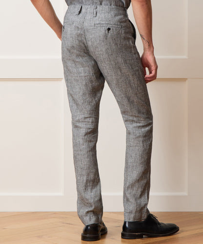 Todd Snyder Straight Fit Linen Favorite Pant - Black