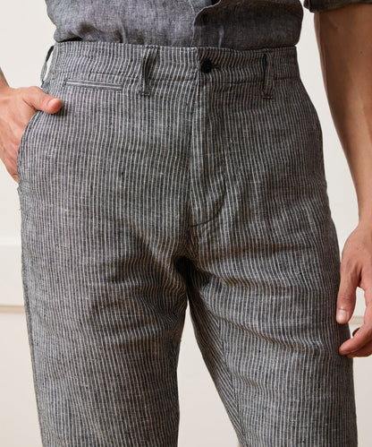 Todd Snyder Straight Fit Linen Favorite Pant - Black
