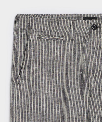 Todd Snyder Straight Fit Linen Favorite Pant - Black