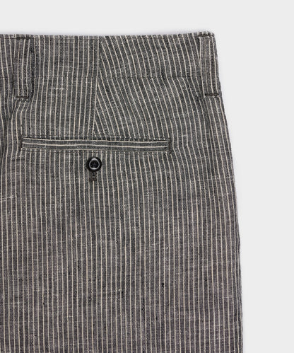 Todd Snyder Straight Fit Linen Favorite Pant - Black