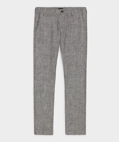 Todd Snyder Straight Fit Linen Favorite Pant - Black