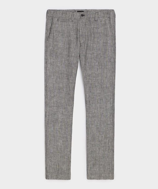 Todd Snyder Straight Fit Linen Favorite Pant - Black