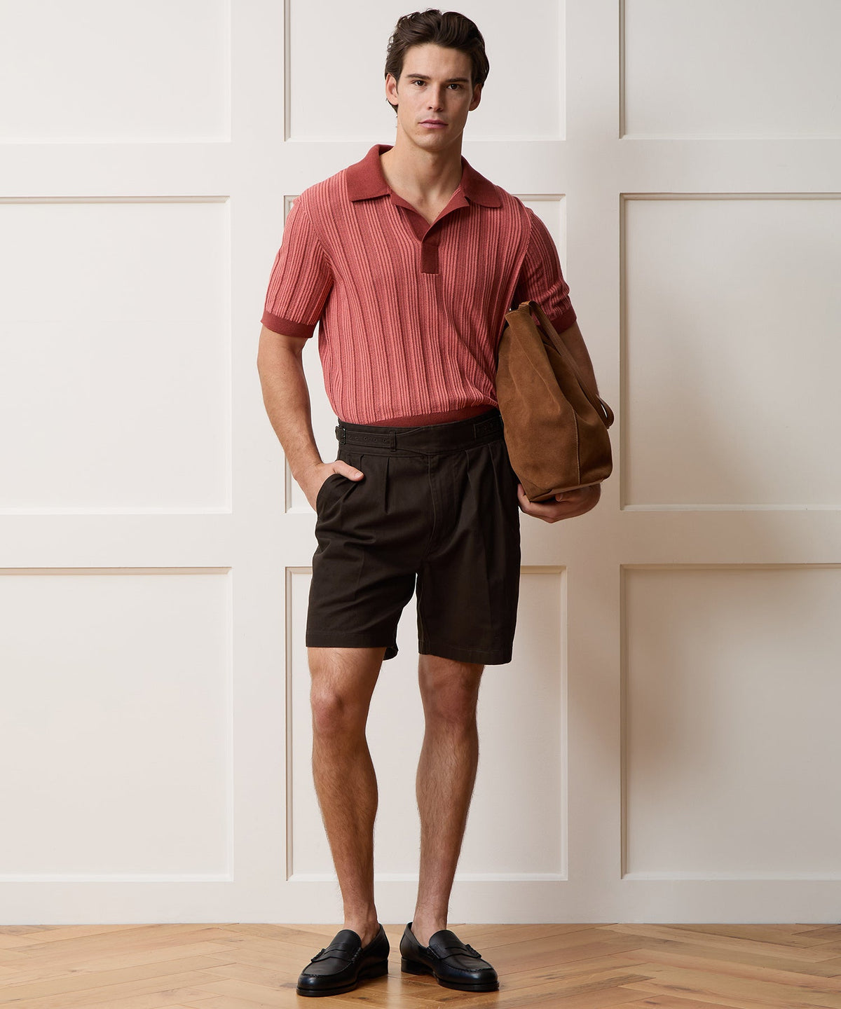 Todd Snyder 7" Cotton Gurkha Short - Dark Brown