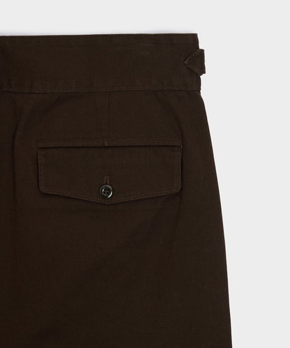 Todd Snyder 7" Cotton Gurkha Short - Dark Brown