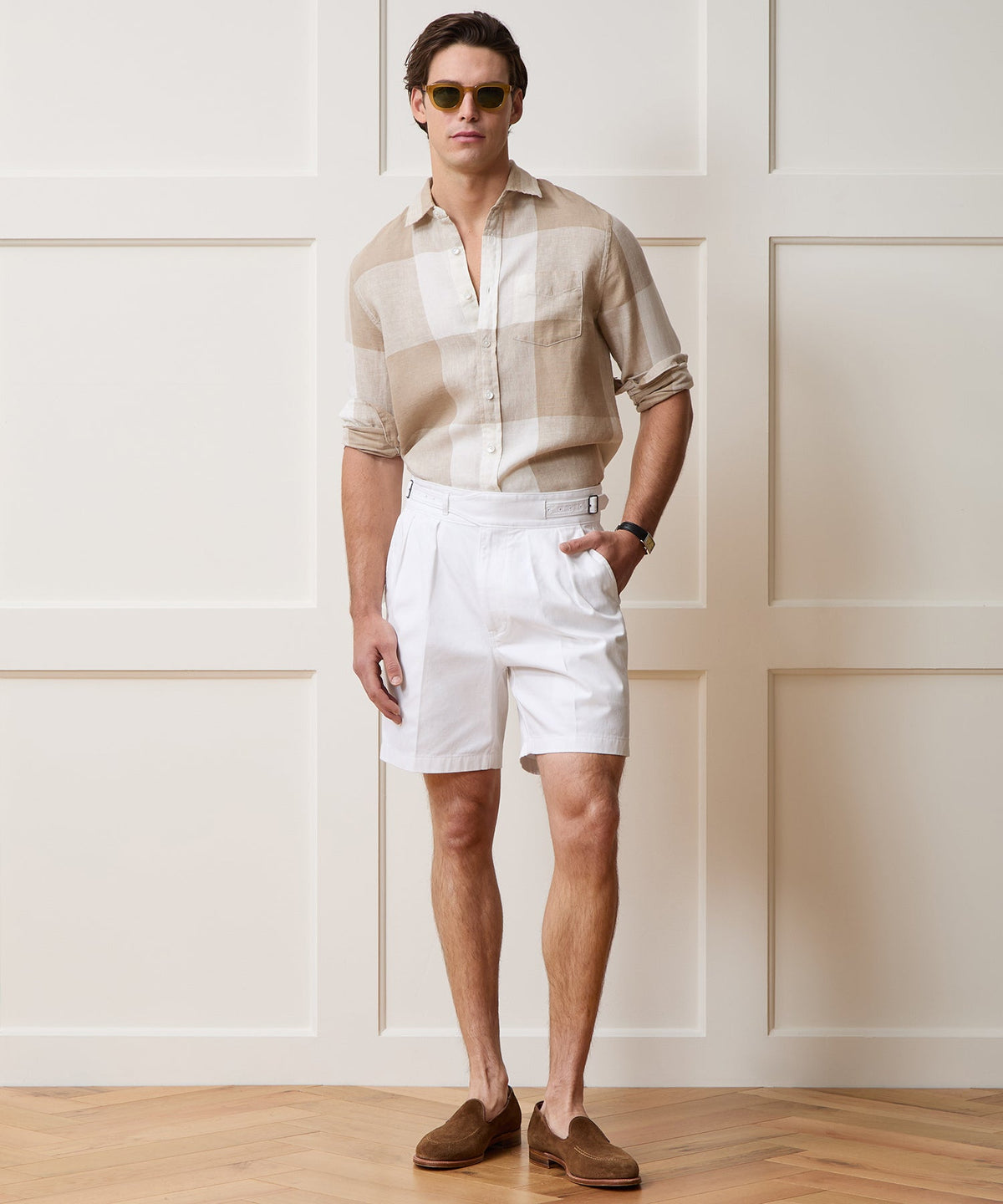 Todd Snyder 7" Cotton Gurkha Short - White
