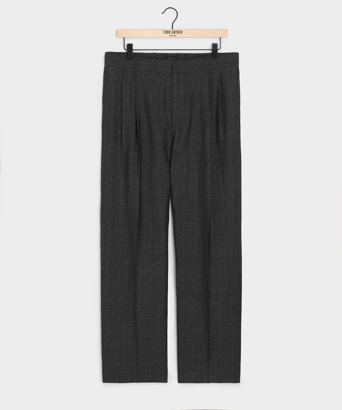 Todd Snyder Italian Linen-Wool Officer Trouser - Charcoal