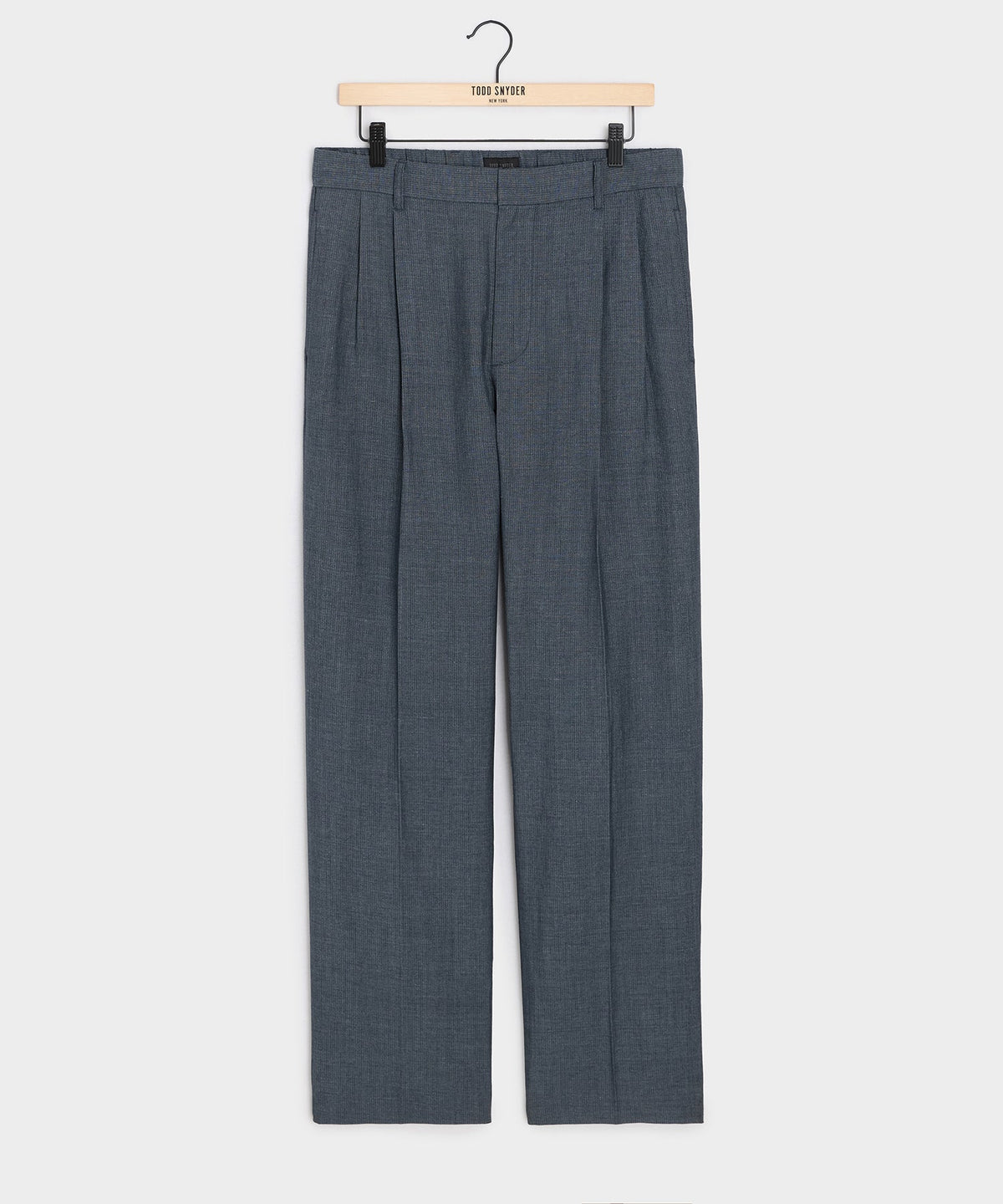 Todd Snyder Italian Linen-Wool Officer Trouser - Light Blue